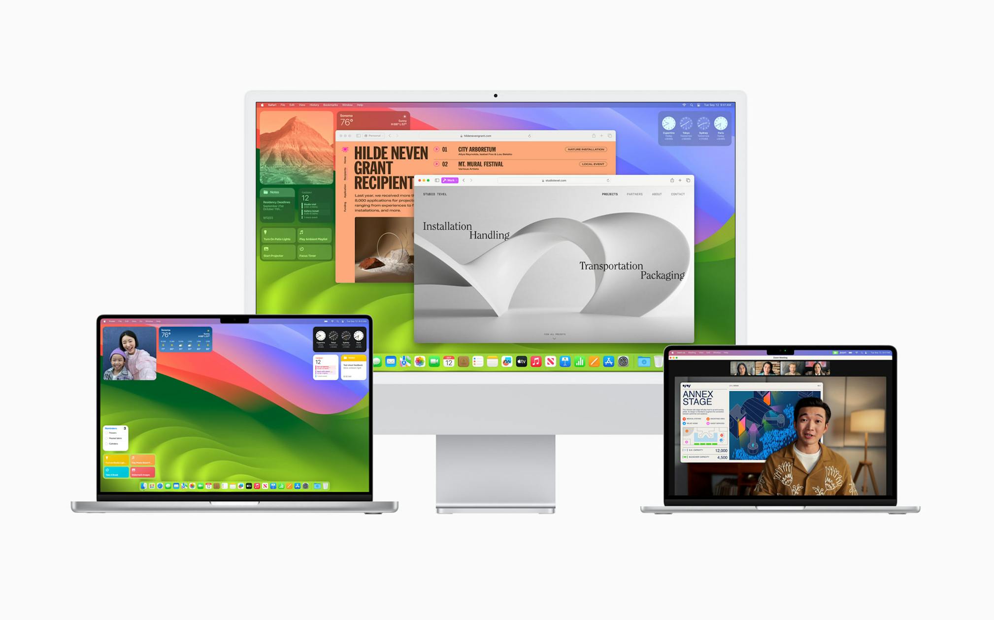 Apple、macOS Sonomaの提供を開始！ウィジェットやシームレスに壁紙に移行するスクリーンセーバーが登場