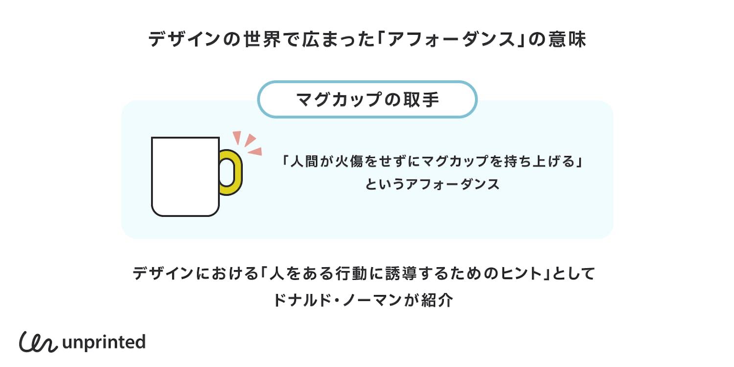 デザインの世界におけるアフォーダンスの意味