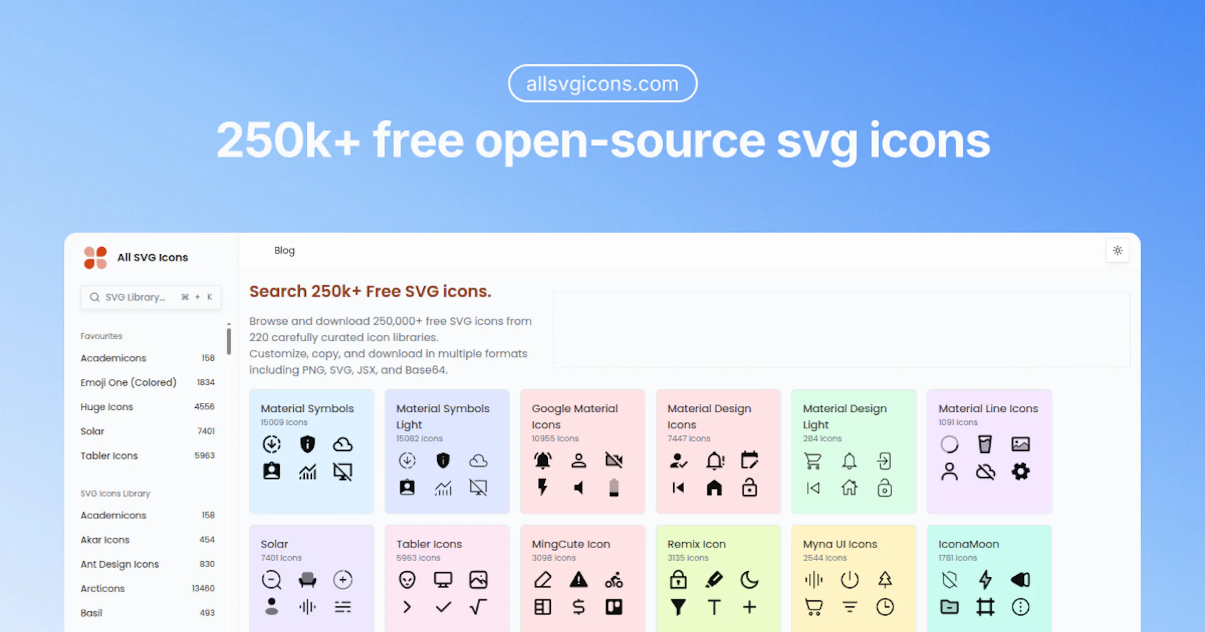 25万以上の無料SVGアイコンを横断検索できる「All SVG Icons」