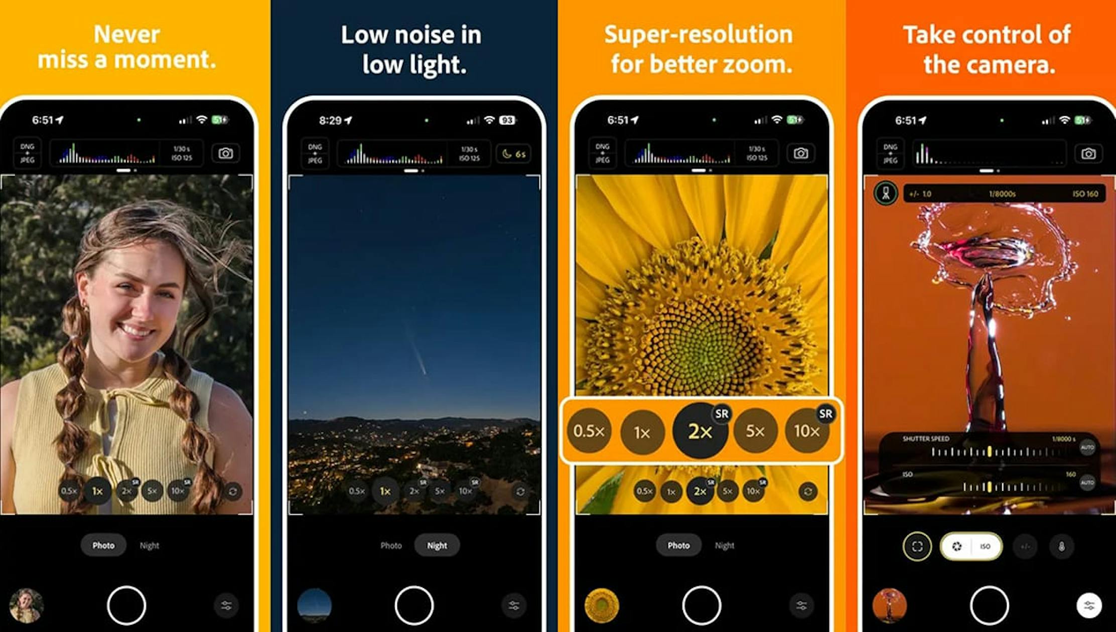 Adobe、iPhone向けプロ写真撮影アプリ「Project Indigo」をリリース
