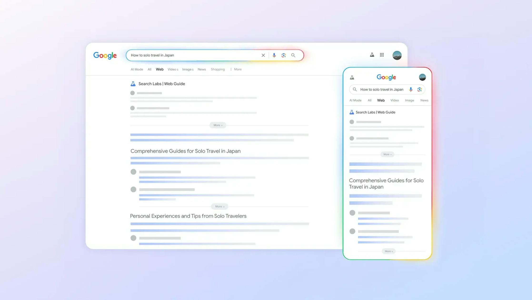 Google：検索結果を整理するWeb Guide機能を実験導入、AI活用でテーマ別分類を実現