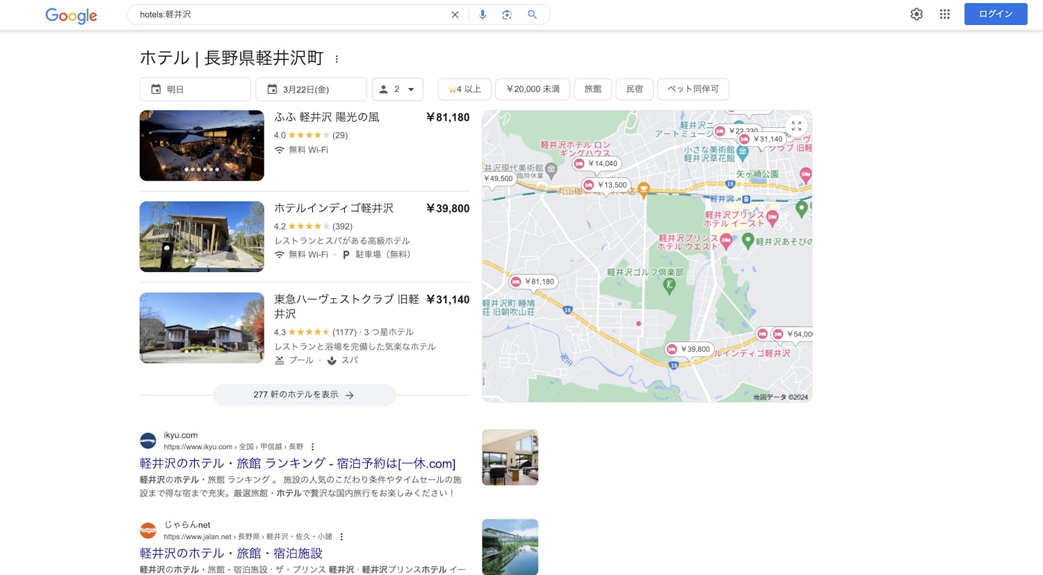 hotels:軽井沢