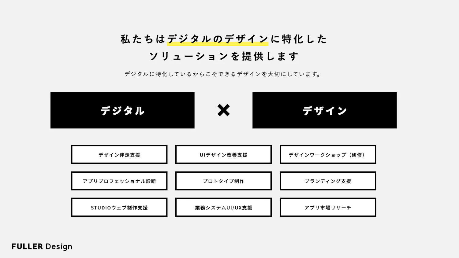 デジタルプロダクトにまつわる一連のソリューションを社内完結で提供