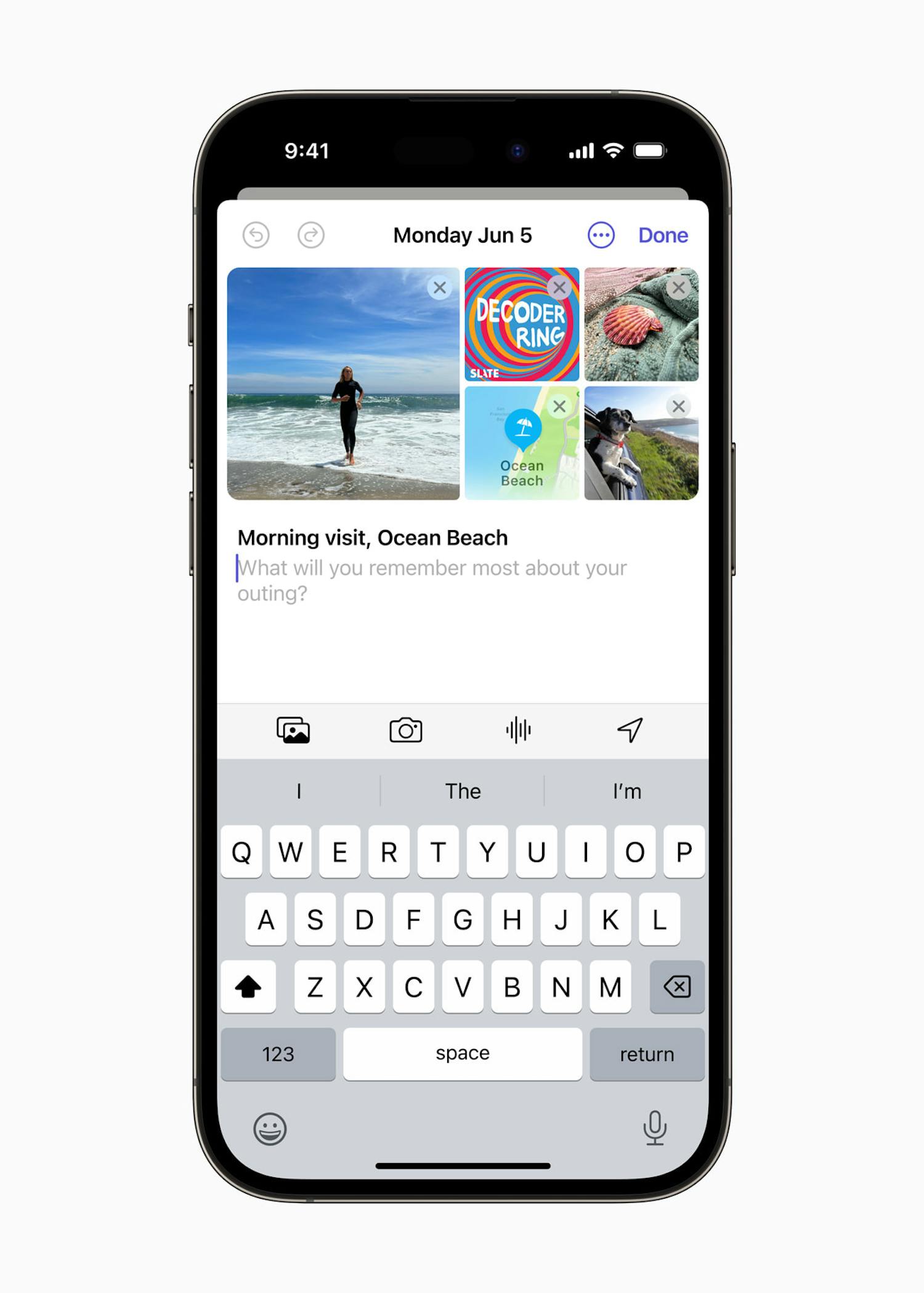 iOS17のジャーナルアプリ